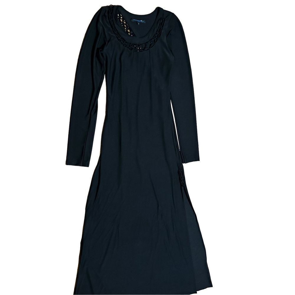 Cecilia De Bucourt x Free People Black Tie Knot Lace Maxi Dress sz M - Picture 5 of 14